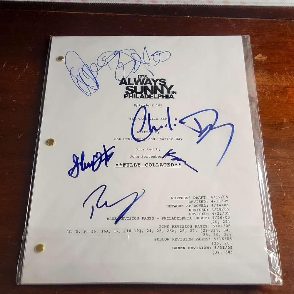 Autographed Always sunny in Philadelphia script